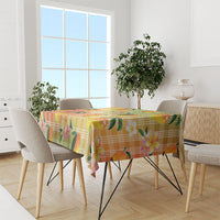 Aloha Hawaii Palaka Print Mango Plumeria Tablecloth Tropical Vibes LT7 - Polynesian Pride