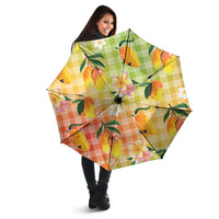 Aloha Hawaii Palaka Print Mango Plumeria Umbrella Tropical Vibes LT7 - Polynesian Pride
