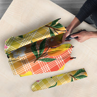 Aloha Hawaii Palaka Print Mango Plumeria Umbrella Tropical Vibes LT7 - Polynesian Pride