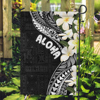 Aloha Hawaii Festive Garden Flag Frangipani Lace Classic LT7 Garden Flag Black - Polynesian Pride