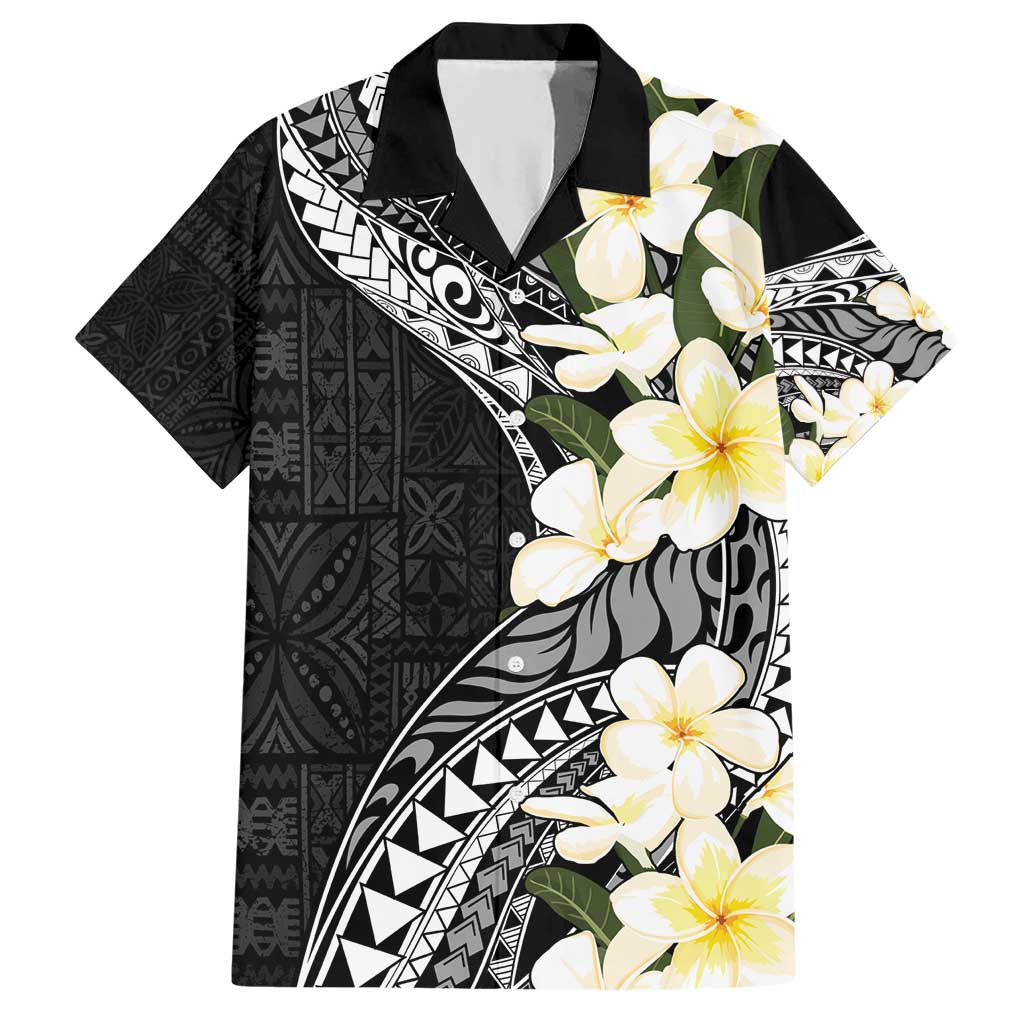 Aloha Hawaii Festive Hawaiian Shirt Frangipani Lace Classic LT7 Black - Polynesian Pride