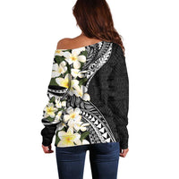 Aloha Hawaii Festive Off Shoulder Sweater Frangipani Lace Classic LT7 - Polynesian Pride