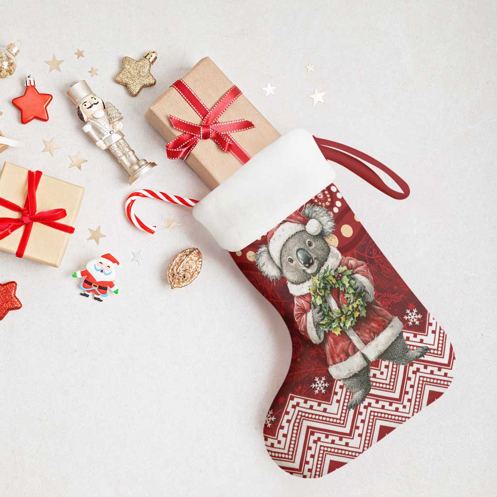 Here For A Koality Xmas Australia Abogirinal Christmas Stocking Santa Koala LT7 - Polynesian Pride