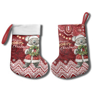 Here For A Koality Xmas Australia Abogirinal Christmas Stocking Santa Koala LT7 - Polynesian Pride