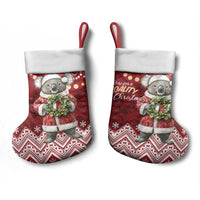 Here For A Koality Xmas Australia Abogirinal Christmas Stocking Santa Koala LT7 - Polynesian Pride