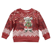 Here For A Koality Xmas Australia Abogirinal Kid Ugly Christmas Sweater Santa Koala LT7 Kid Red - Polynesian Pride