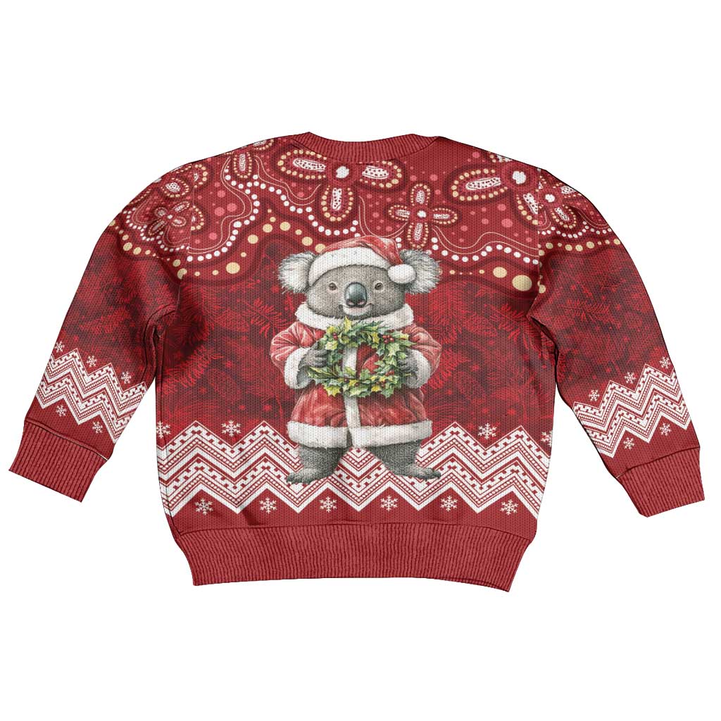 Here For A Koality Xmas Australia Abogirinal Kid Ugly Christmas Sweater Santa Koala LT7 - Polynesian Pride