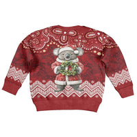 Here For A Koality Xmas Australia Abogirinal Kid Ugly Christmas Sweater Santa Koala LT7 - Polynesian Pride