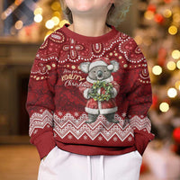Here For A Koality Xmas Australia Abogirinal Kid Ugly Christmas Sweater Santa Koala LT7 - Polynesian Pride