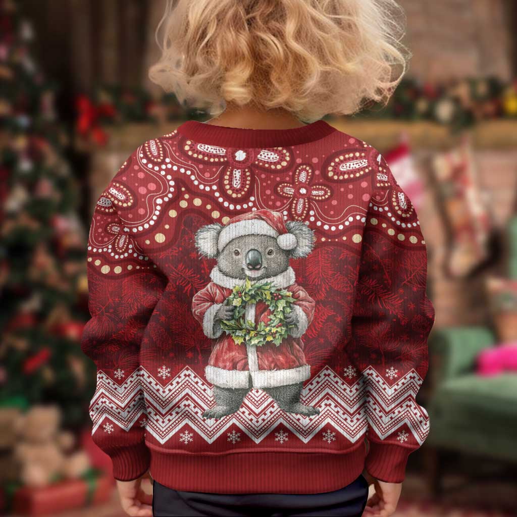 Here For A Koality Xmas Australia Abogirinal Kid Ugly Christmas Sweater Santa Koala LT7 - Polynesian Pride