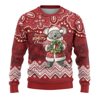 Here For A Koality Xmas Australia Abogirinal Ugly Christmas Sweater Santa Koala LT7 - Polynesian Pride