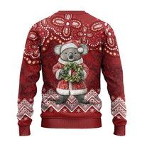 Here For A Koality Xmas Australia Abogirinal Ugly Christmas Sweater Santa Koala LT7 - Polynesian Pride