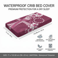 Kia Orana Cook Islands Tapa Floral With Cross Baby Bed Cover Maroon LT7 - Polynesian Pride