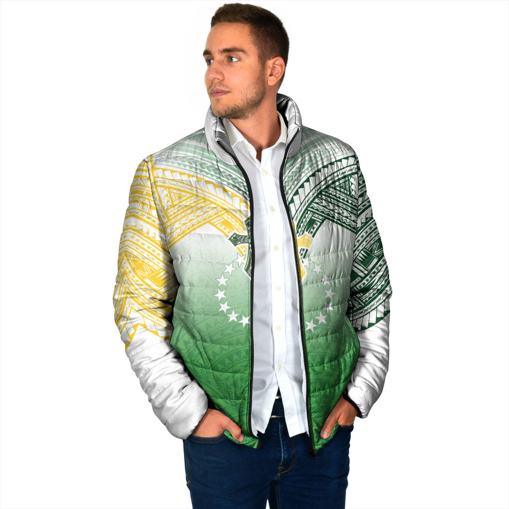 Cook Islands Rugby Medallion Of Stars Padded Jacket Kuki Airani Avaiki LT7 - Polynesian Pride