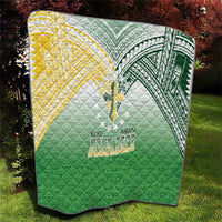 Cook Islands Rugby Medallion Of Stars Quilt Kuki Airani Avaiki LT7 - Polynesian Pride