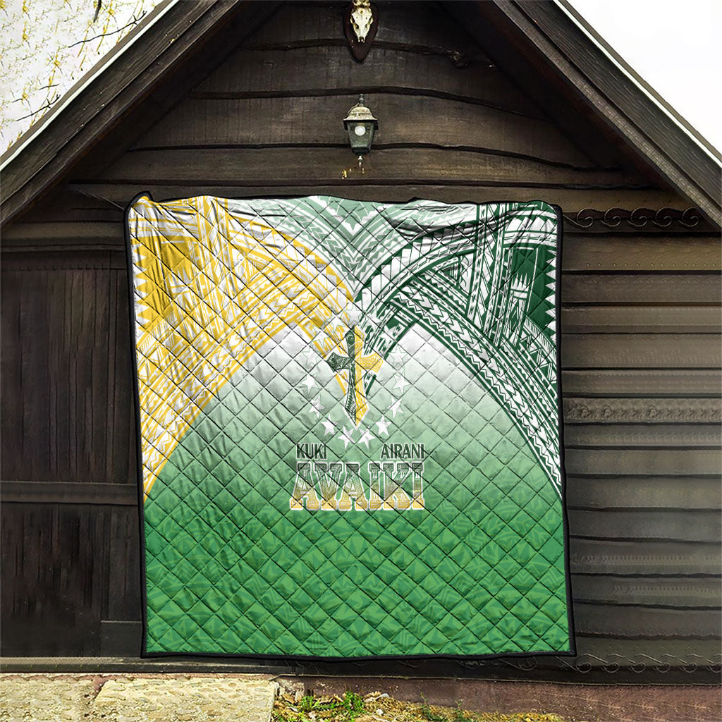 Cook Islands Rugby Medallion Of Stars Quilt Kuki Airani Avaiki LT7 - Polynesian Pride