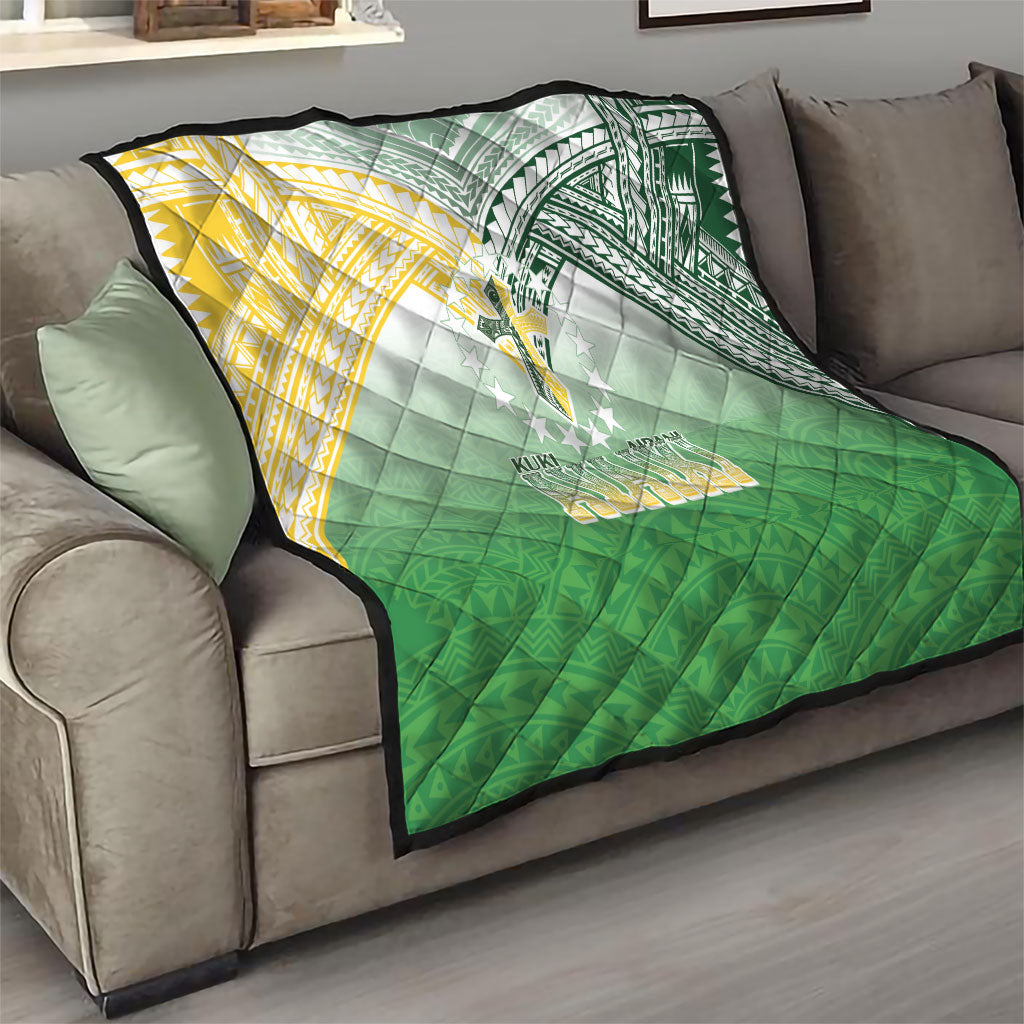 Cook Islands Rugby Medallion Of Stars Quilt Kuki Airani Avaiki LT7 - Polynesian Pride