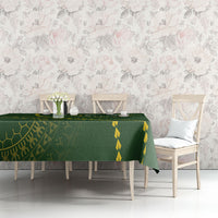 Cook Islands Rugby Tablecloth Kuki Tapa Motifs - Medallion Of Stars LT7 - Polynesian Pride