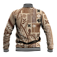 Samoa Tapa Baseball Jacket Siapo Mix Tatau Patterns LT7 - Polynesian Pride