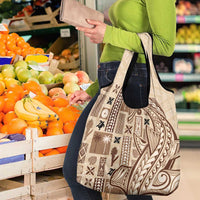 Samoa Tapa Grocery Bag Siapo Mix Tatau Patterns LT7 - Polynesian Pride