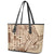 Samoa Tapa Leather Tote Bag Siapo Mix Tatau Patterns LT7 - Polynesian Pride