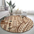 Samoa Tapa Round Carpet Siapo Mix Tatau Patterns LT7 - Polynesian Pride