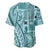 Samoa Tapa Baseball Jersey Siapo Mix Tatau Patterns - Teal LT7 - Polynesian Pride