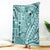 Samoa Tapa Blanket Siapo Mix Tatau Patterns - Teal LT7 Teal - Polynesian Pride