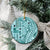 Samoa Tapa Ceramic Ornament Siapo Mix Tatau Patterns - Teal LT7 - Polynesian Pride