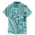 Samoa Tapa Family Matching Mermaid Dress and Hawaiian Shirt Siapo Mix Tatau Patterns - Teal LT7 - Polynesian Pride