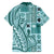 Samoa Tapa Family Matching Puletasi Dress and Hawaiian Shirt Siapo Mix Tatau Patterns - Teal LT7 - Polynesian Pride