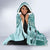 Samoa Tapa Hooded Blanket Siapo Mix Tatau Patterns - Teal LT7 - Polynesian Pride