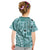 Samoa Tapa Kid T Shirt Siapo Mix Tatau Patterns - Teal LT7 - Polynesian Pride