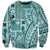 Samoa Tapa Sweatshirt Siapo Mix Tatau Patterns - Teal LT7 Unisex Teal - Polynesian Pride