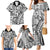 Samoa Tapa Family Matching Mermaid Dress and Hawaiian Shirt Siapo Mix Tatau Patterns - White LT7 - Polynesian Pride