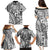 Samoa Tapa Family Matching Puletasi Dress and Hawaiian Shirt Siapo Mix Tatau Patterns - White LT7 - Polynesian Pride