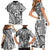 Samoa Tapa Family Matching Short Sleeve Bodycon Dress and Hawaiian Shirt Siapo Mix Tatau Patterns - White LT7 - Polynesian Pride