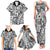 Samoa Tapa Family Matching Tank Maxi Dress and Hawaiian Shirt Siapo Mix Tatau Patterns - White LT7 - Polynesian Pride