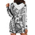 Samoa Tapa Hoodie Dress Siapo Mix Tatau Patterns - White LT7 - Polynesian Pride