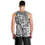 Samoa Tapa Men Tank Top Siapo Mix Tatau Patterns - White LT7 - Polynesian Pride