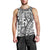 Samoa Tapa Men Tank Top Siapo Mix Tatau Patterns - White LT7 - Polynesian Pride