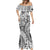 Samoa Tapa Mermaid Dress Siapo Mix Tatau Patterns - White LT7 - Polynesian Pride