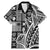 Samoa Tapa Family Matching Mermaid Dress and Hawaiian Shirt Siapo Mix Tatau Patterns - Black LT7 Dad's Shirt - Short Sleeve Black - Polynesian Pride