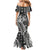 Samoa Tapa Family Matching Mermaid Dress and Hawaiian Shirt Siapo Mix Tatau Patterns - Black LT7 - Polynesian Pride