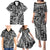 Samoa Tapa Family Matching Puletasi Dress and Hawaiian Shirt Siapo Mix Tatau Patterns - Black LT7 - Polynesian Pride