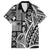 Samoa Tapa Family Matching Puletasi Dress and Hawaiian Shirt Siapo Mix Tatau Patterns - Black LT7 Dad's Shirt - Short Sleeve Black - Polynesian Pride