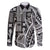 Samoa Tapa Family Matching Puletasi Dress and Hawaiian Shirt Siapo Mix Tatau Patterns - Black LT7 Dad's Shirt - Long Sleeve Black - Polynesian Pride