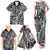 Samoa Tapa Family Matching Tank Maxi Dress and Hawaiian Shirt Siapo Mix Tatau Patterns - Black LT7 - Polynesian Pride