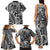 Samoa Tapa Family Matching Tank Maxi Dress and Hawaiian Shirt Siapo Mix Tatau Patterns - Black LT7 - Polynesian Pride