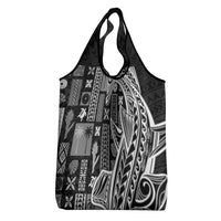 Samoa Tapa Grocery Bag Siapo Mix Tatau Patterns - Black LT7 - Polynesian Pride